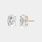 Laurel 2ct oval cut diamond studs in 18ct rose gold 