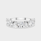 Melrose 0.20ct heart shape half eternity band in 18ct white gold