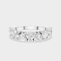 Melrose 0.20ct heart shape half eternity band in 18ct white gold