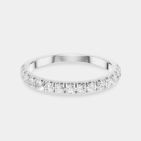 Carson 1.8mm round brilliant half set wedding band in platinum 