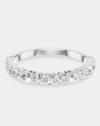 Paddington 2.4mm round brilliant half set wedding band in 18ct white gold