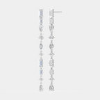 Baguette pear round marquise drops Tribeca by LOHR in 18ct white gold