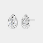 Moncur 1.5ct pear cut diamond studs in 18ct white gold