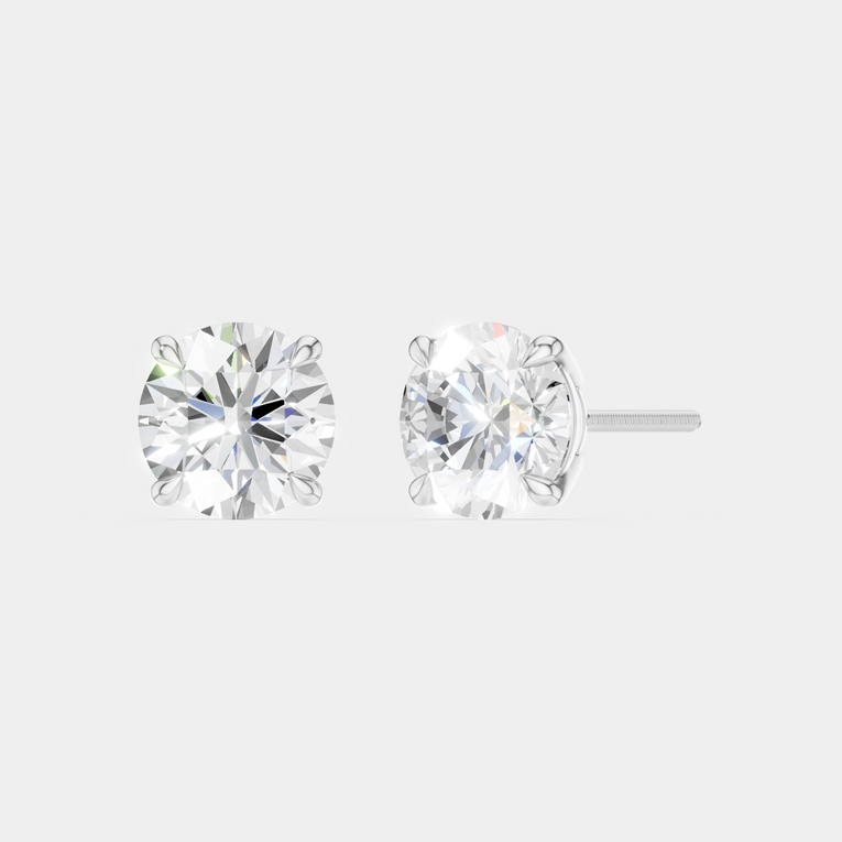 Rowan 2ct round brilliant cut diamond studs in 18ct white gold