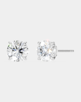Dean 1ct round brilliant cut diamond studs in 18ct white gold