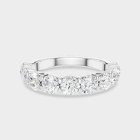Cheyne 0.20ct round brilliant half eternity band in 18ct white gold