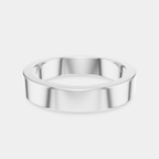 Rivoli 4mm classic plain wedding band in 18ct white gold