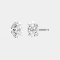 Madison 1ct oval cut diamond studs in 18ct white gold