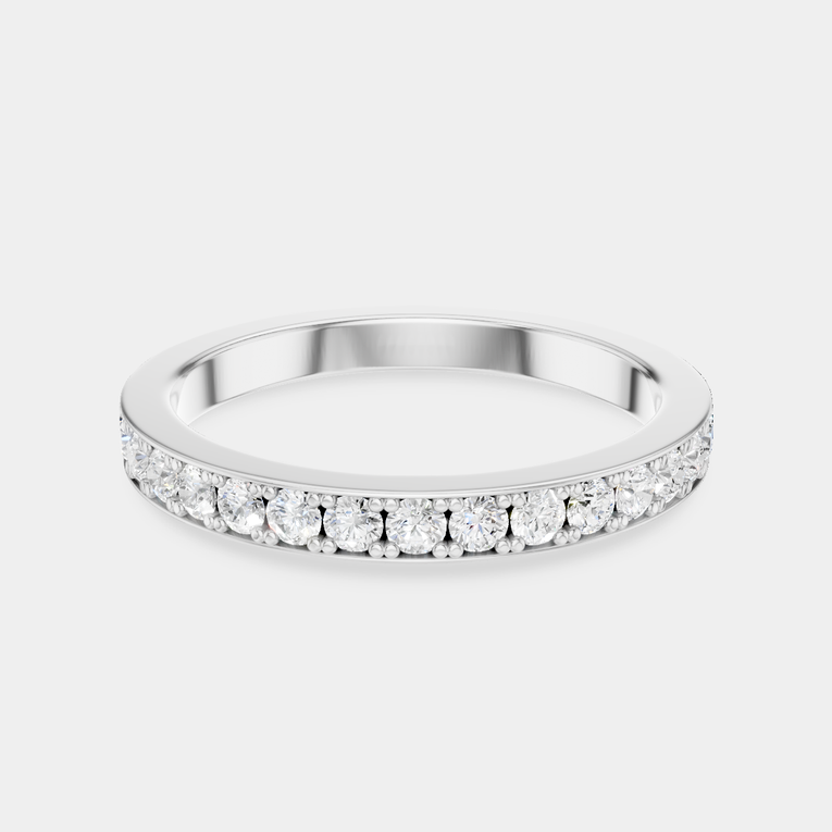 Lennox 1.8mm Round Brilliant Grain Set Half Set Wedding Band