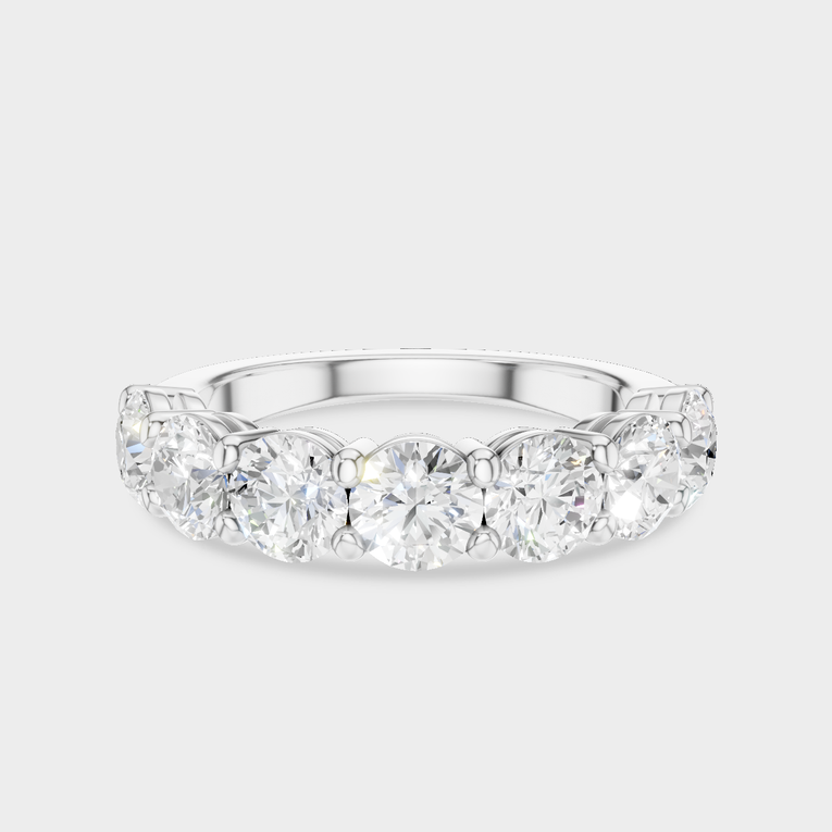 Cheyne 0.30ct round brilliant half eternity band in 18ct white gold