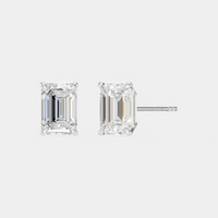 Chelsea 1ct emerald cut diamond studs in 18ct white gold