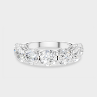 Cheyne 0.50ct round brilliant half eternity band in 18ct white gold
