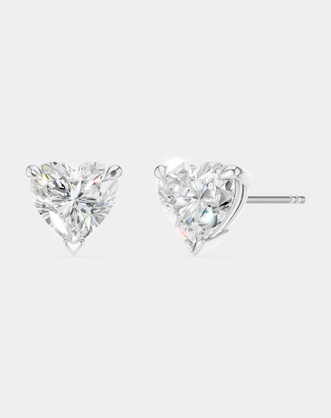 Kensington 1ct heart shape diamond studs in 18ct white gold