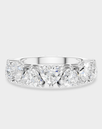 Melrose 0.30ct heart shape half eternity band in 18ct white gold