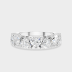 Melrose 0.30ct heart shape half eternity band in 18ct white gold