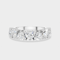 Melrose 0.30ct heart shape half eternity band in 18ct white gold