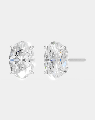 Laurel 2ct oval cut diamond studs in 18ct white gold 