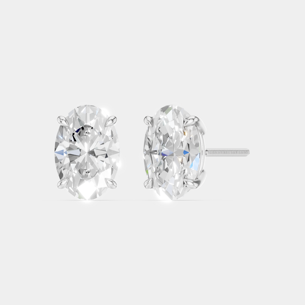 Laurel 2ct oval cut diamond studs in 18ct white gold 