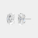 Laurel 2ct oval cut diamond studs in 18ct white gold 