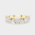 Melrose 0.20ct heart shape half eternity band in 18ct yellow gold