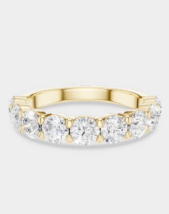Cheyne 0.20ct round brilliant half eternity band in 18ct yellow gold