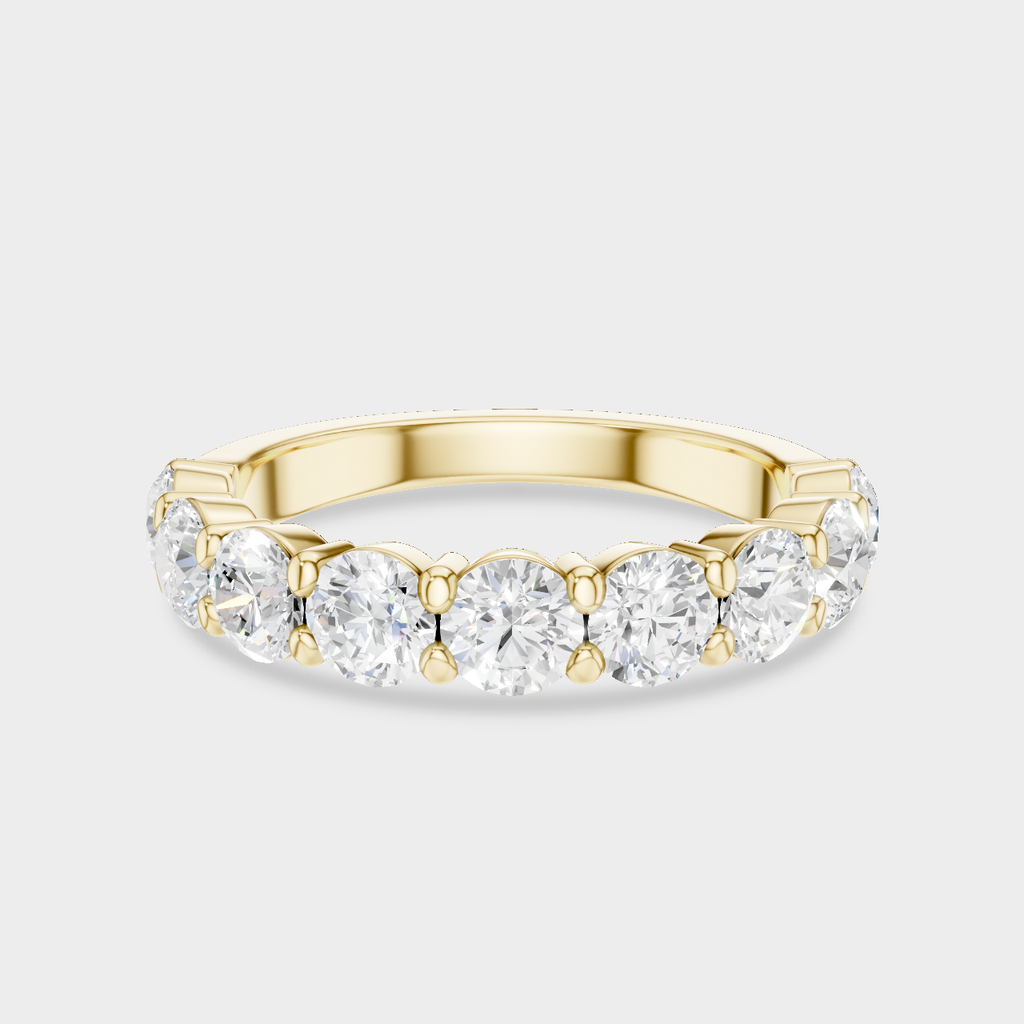 Cheyne 0.20ct round brilliant half eternity band in 18ct yellow gold