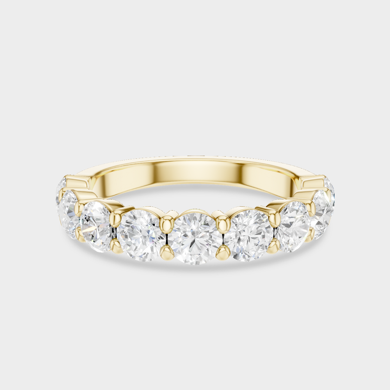 Cheyne 0.20ct round brilliant half eternity band in 18ct yellow gold