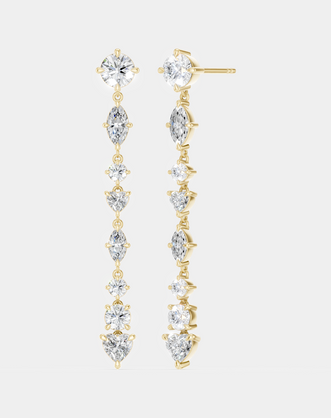 Noho mixed shape statement drop earrings in 18ct yellow gold 