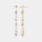 Noho mixed shape statement drop earrings in 18ct yellow gold 