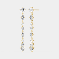 Noho mixed shape statement drop earrings in 18ct yellow gold 