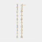 Tribeca mixed shape statement drop earrings in 18ct yellow gold