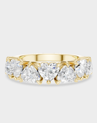 Melrose 0.30ct heart shape half eternity band in 18ct yellow gold