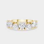 Melrose 0.30ct heart shape half eternity band in 18ct yellow gold