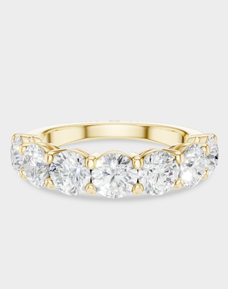 Cheyne 0.30ct round brilliant half eternity band in 18ct yellow gold