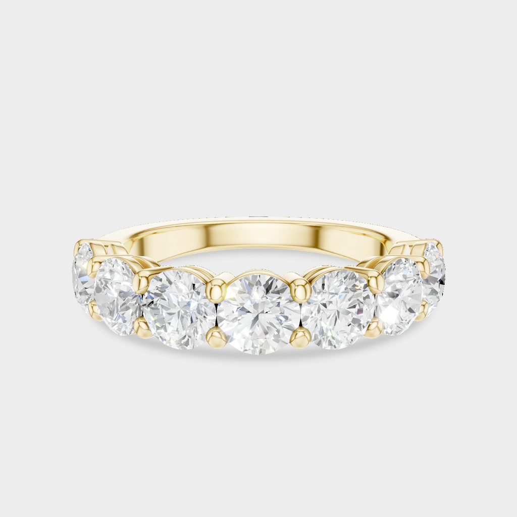Cheyne 0.30ct round brilliant half eternity band in 18ct yellow gold