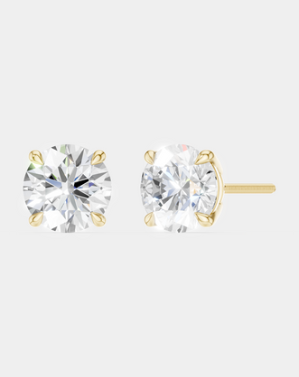 Rowan 2ct round brilliant cut diamond studs in 18ct yellow gold