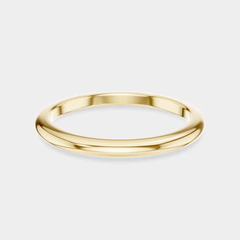 Cambon 1.8mm fine plain wedding band in 18ct yellow gold