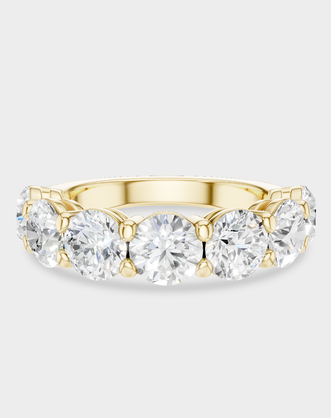 Cheyne 0.50ct round brilliant half eternity band in 18ct yellow gold