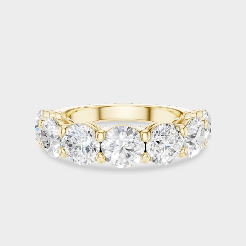 Cheyne 0.50ct round brilliant half eternity band in 18ct yellow gold