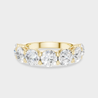 Cheyne 0.50ct round brilliant half eternity band in 18ct yellow gold