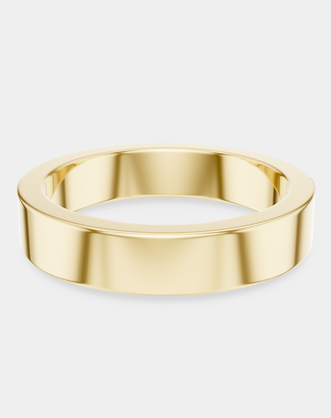 Rivoli 4mm classic plain wedding band in 18ct yellow gold
