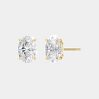 Madison 1ct oval cut diamond studs in 18ct yellow gold