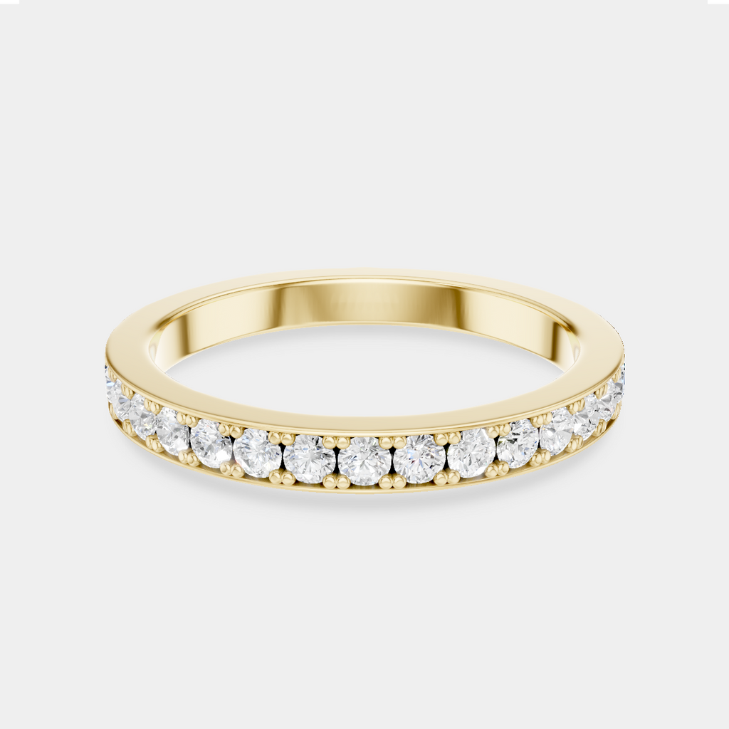 Lennox 1.8mm Round Brilliant Grain Set Half Set Wedding Band