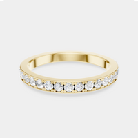 Lennox 1.8mm Round Brilliant Grain Set Half Set Wedding Band