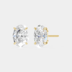 Laurel 2ct oval cut diamond studs in 18ct yellow gold 