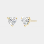 Kensington 1ct heart shape diamond studs in 18ct yellow gold