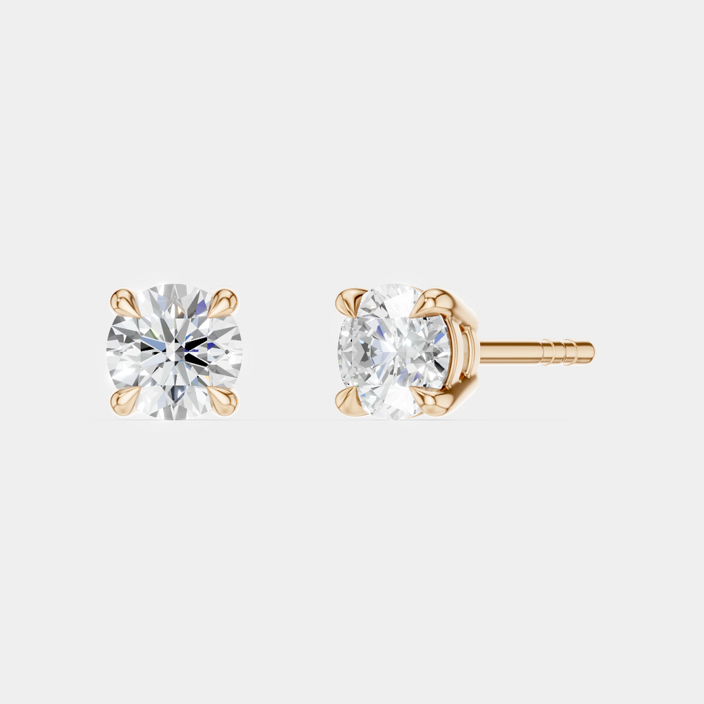 Mayfair 0.25ct round brilliant cut lab-grown diamond studs in rose gold