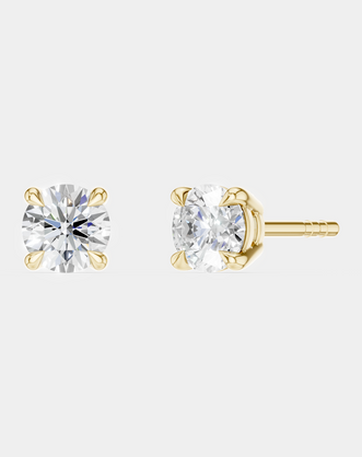 Mayfair 0.25ct round brilliant cut lab-grown diamond studs in yellow gold
