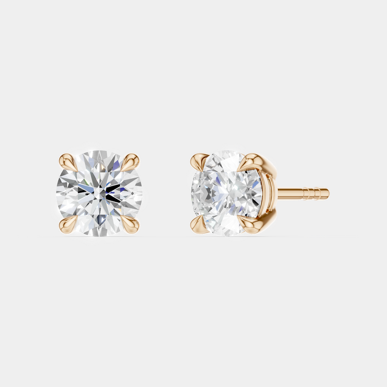 Mayfair 0.50ct round brilliant cut lab-grown diamond studs in rose gold