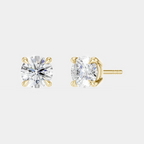 Mayfair 0.50ct round brilliant cut lab-grown diamond studs in yellow gold